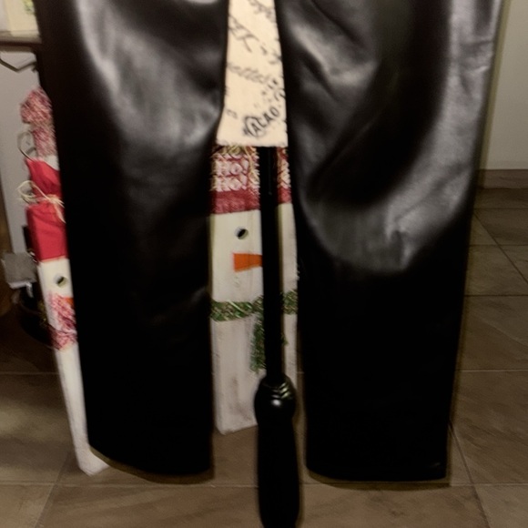 J.LING SLEEK BLACK BIKER PANTS - Picture 8 of 11